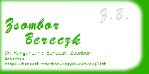zsombor bereczk business card